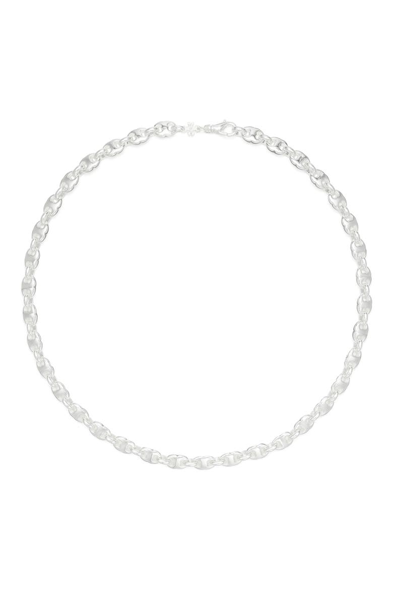 Delicate Gemini Link Necklace, Main, color, LIGHT SILVER