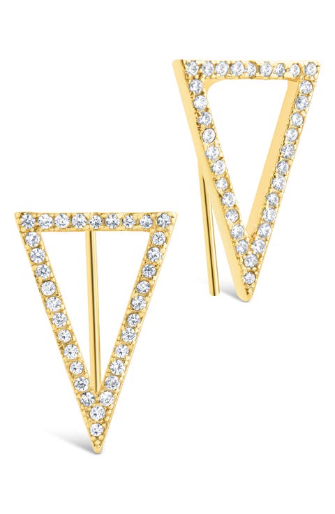 Janine Cubic Zirconia Geometric Threader Earrings