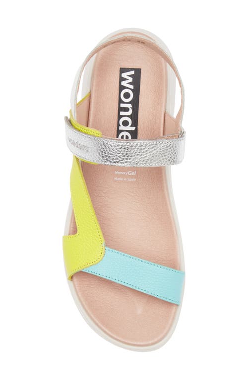 Wonders Colorblock Leather Sandal In Multi