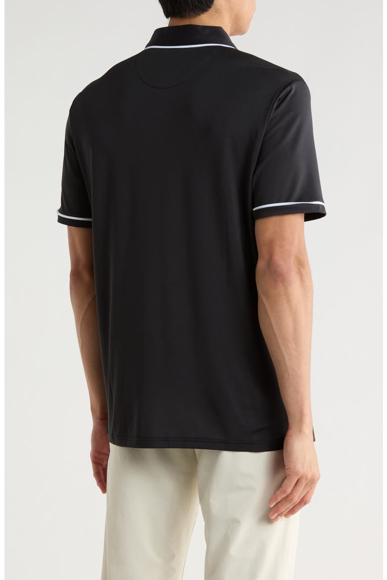 Tipped Knit Polo, Alternate, color, CAVIAR