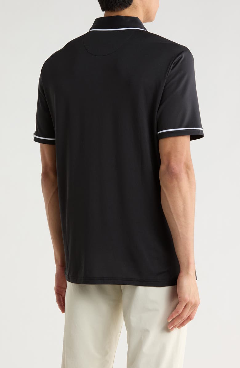 Original Penguin Tipped Knit Polo, Alternate, color, Caviar