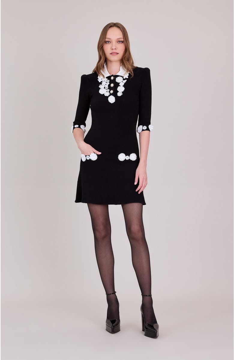 Anne Fontaine Kitty Dress, Main, color, Black