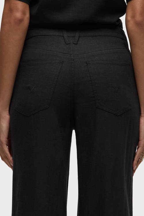 Hudson Jodie High Rise Wide Leg Jeans In Black