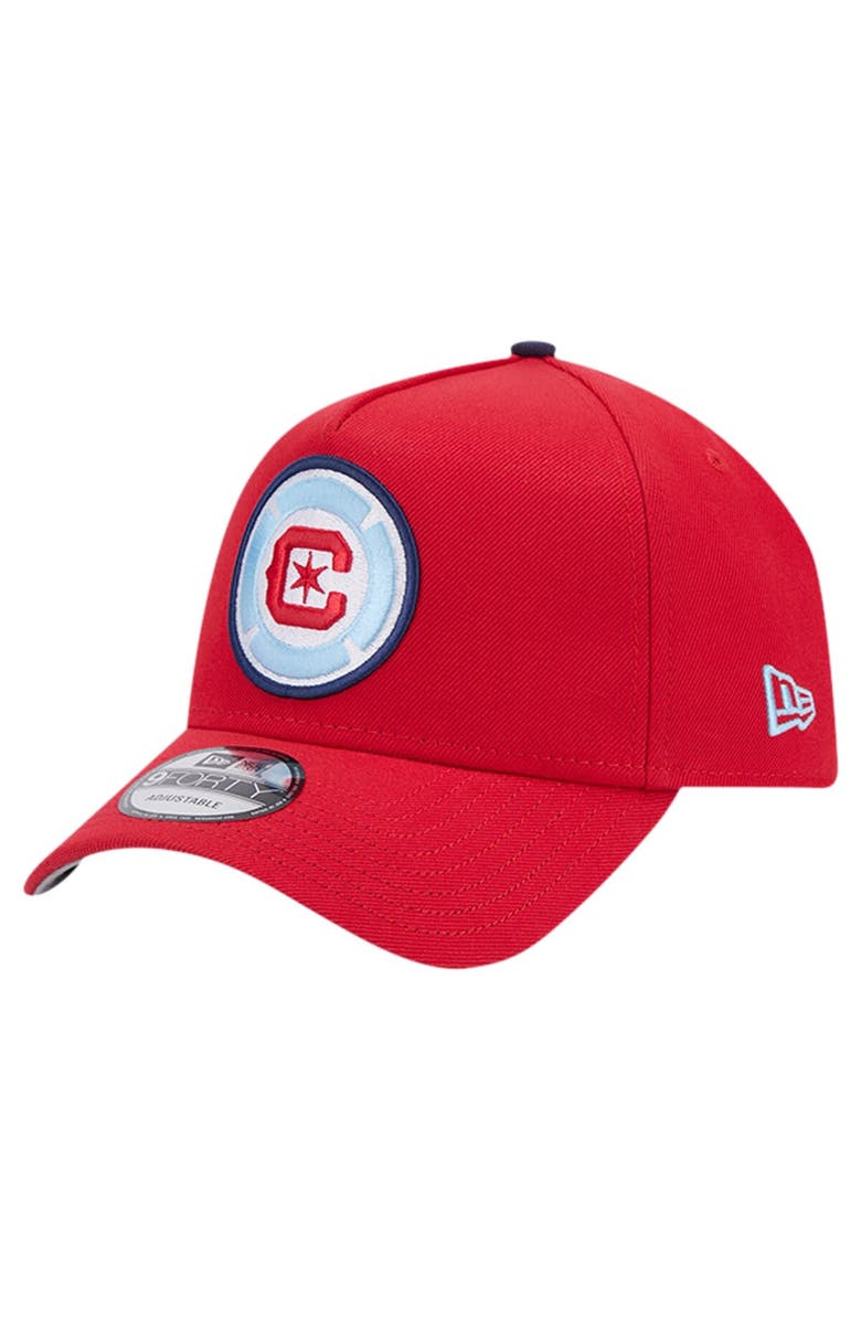 New Era Men's New Era Red Chicago Fire 2024 Kick Off Collection 9FORTY A-Frame Adjustable Hat, Alternate, color,