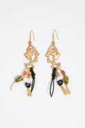 Bimba y Lola Metal And Ceramic Fish Earrings