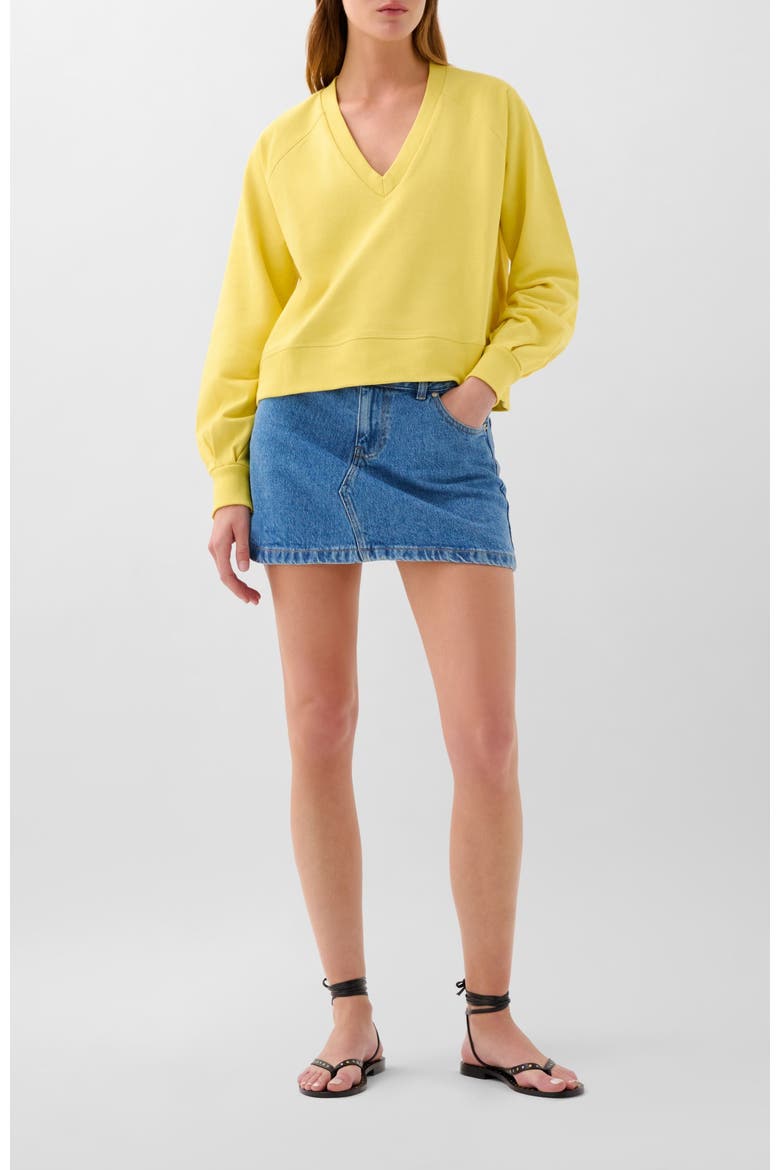 Basic V Fade Sweater, Alternate, color, Yellow