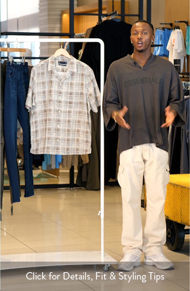 Seattle Check Short Sleeve Camp Shirt, sales video thumbnail