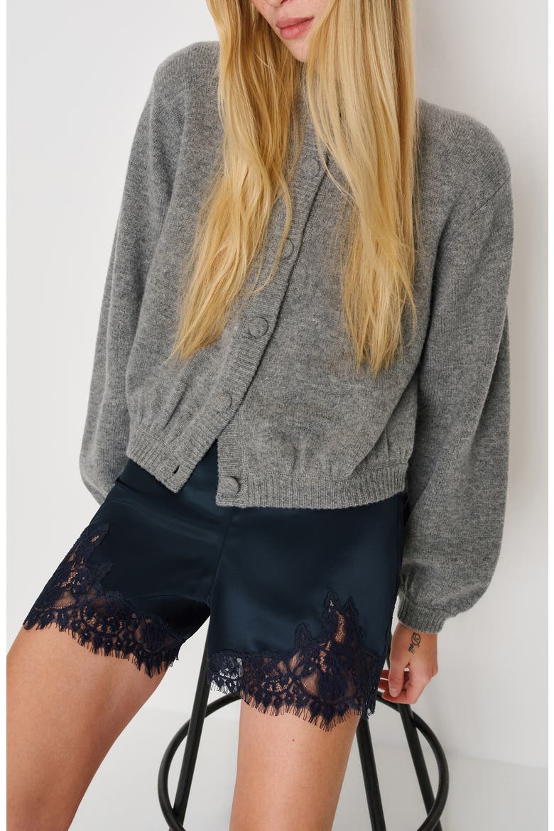 Fern Satin Shorts, Alternate, color, MIDNIGHT
