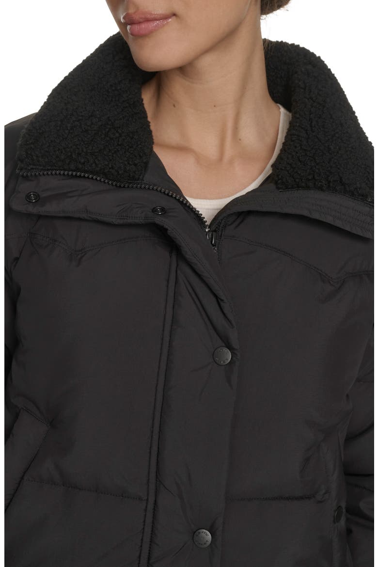Western Puffer Jacket, Alternate, color, BLACK