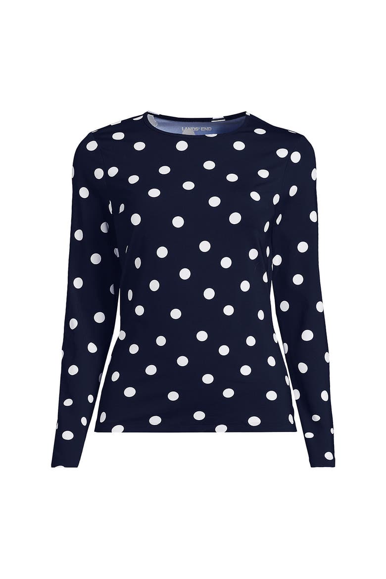 SunShade UPF 50 Long Sleeve Relaxed Rash Guard, Alternate, color, Lake Blue Geo Floral