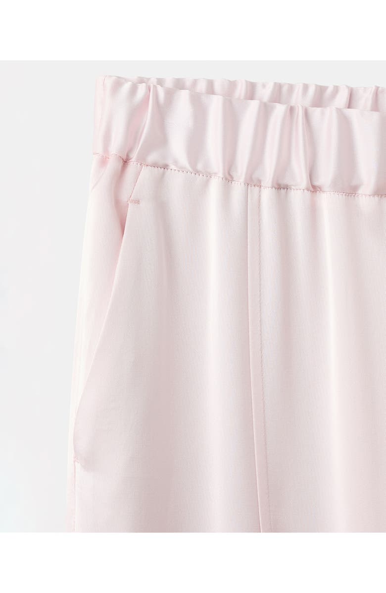 MANGO Selection Satin Slit Hem Wide Leg Pants, Alternate, color, Pastel Pink