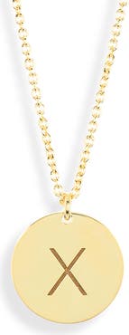 MESHMERISE Initial Disc Pendant Necklace