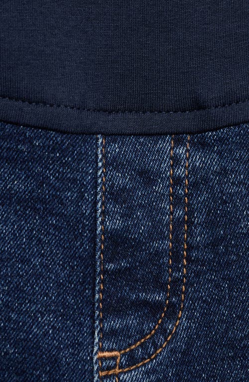 Shop Mango Flare Maternity Jeans In Dark Blue