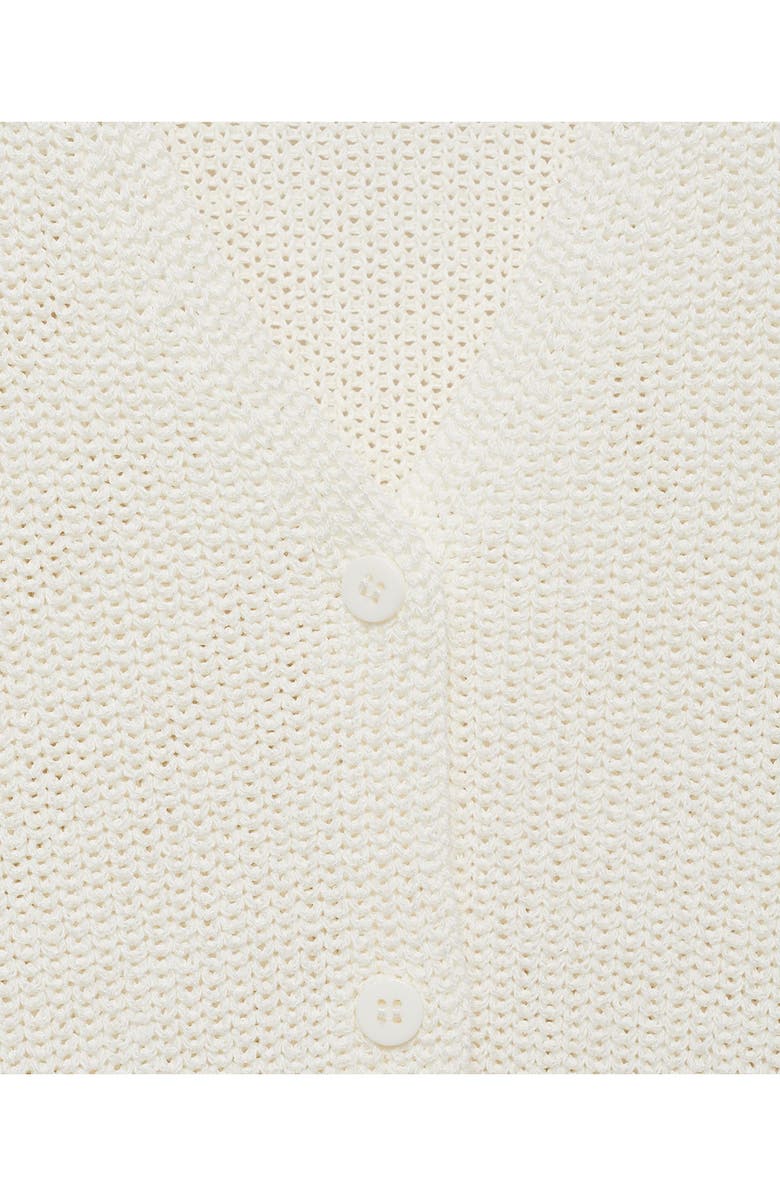 MANGO Open Knit Sweater Vest, Alternate, color, White