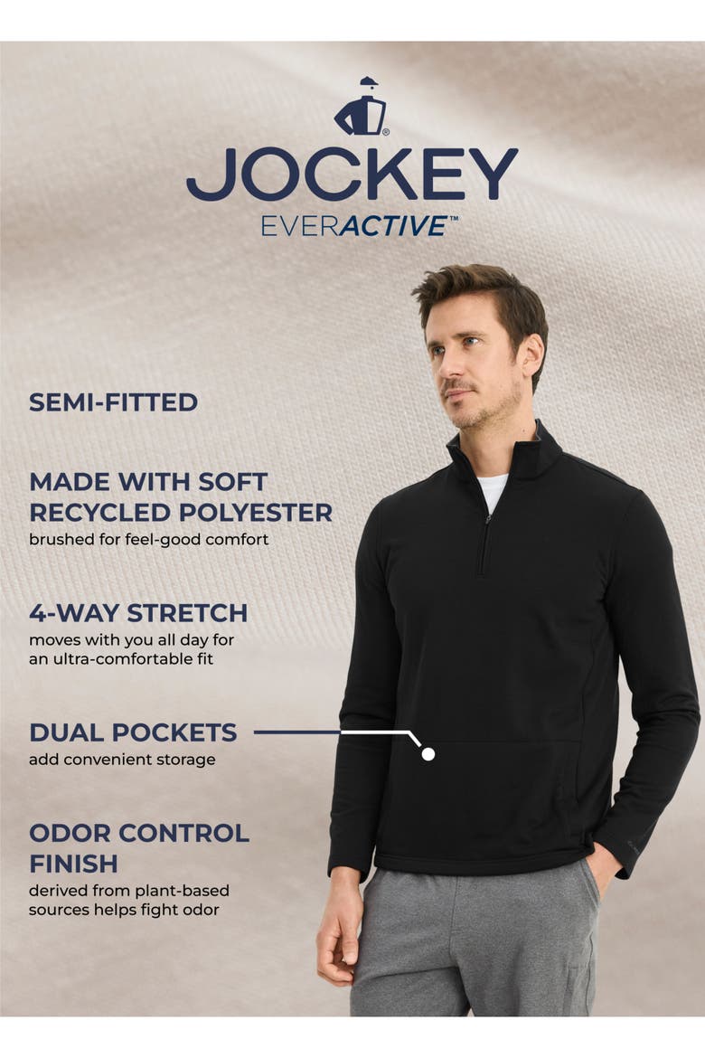 Mens EverActive 1/4 Zip Pullover, Alternate, color, Slate Heather