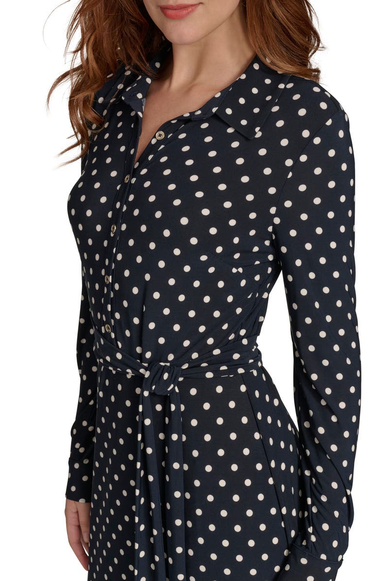 Tommy Hilfiger Long Sleeve Woven Dot Dress, Alternate, color, 