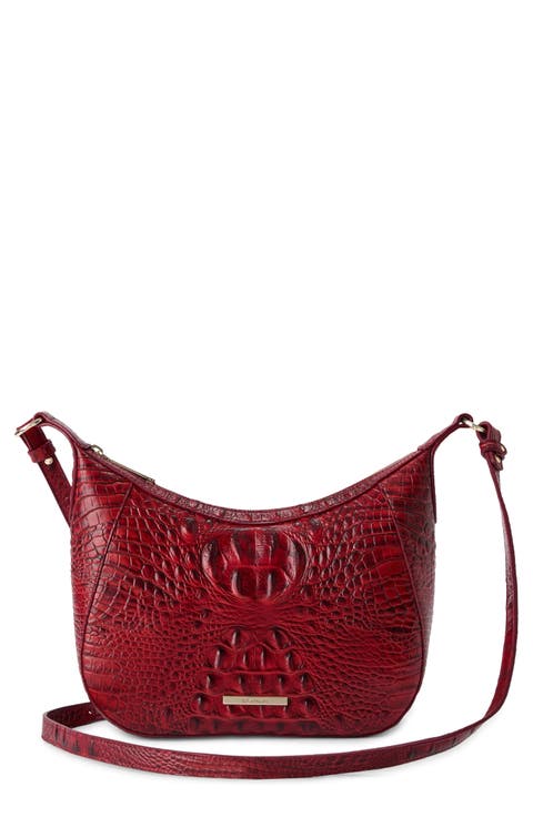 Corinne Croc Embossed Leather Crossbody
