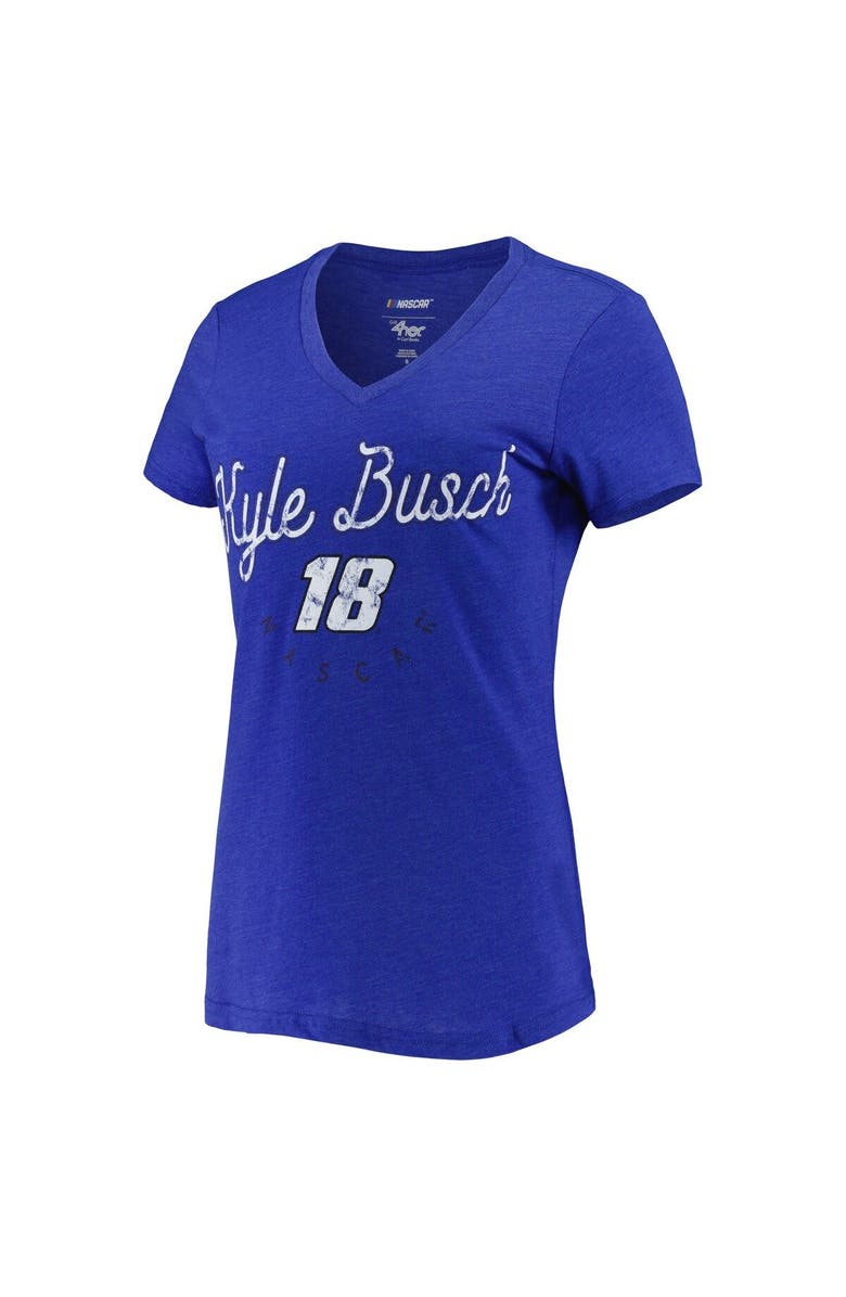 G-III 4HER BY CARL BANKS Women's G-III 4Her by Carl Banks Royal Kyle Busch Bump & Run V-Neck T-Shirt, Alternate, color, Royal