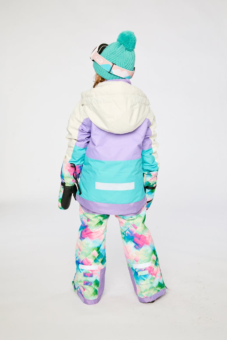 Teknik Diamond Pattern Jacket & Reinforced Pants Two Piece Snowsuit, Alternate, color, Multicolored with a Diamond