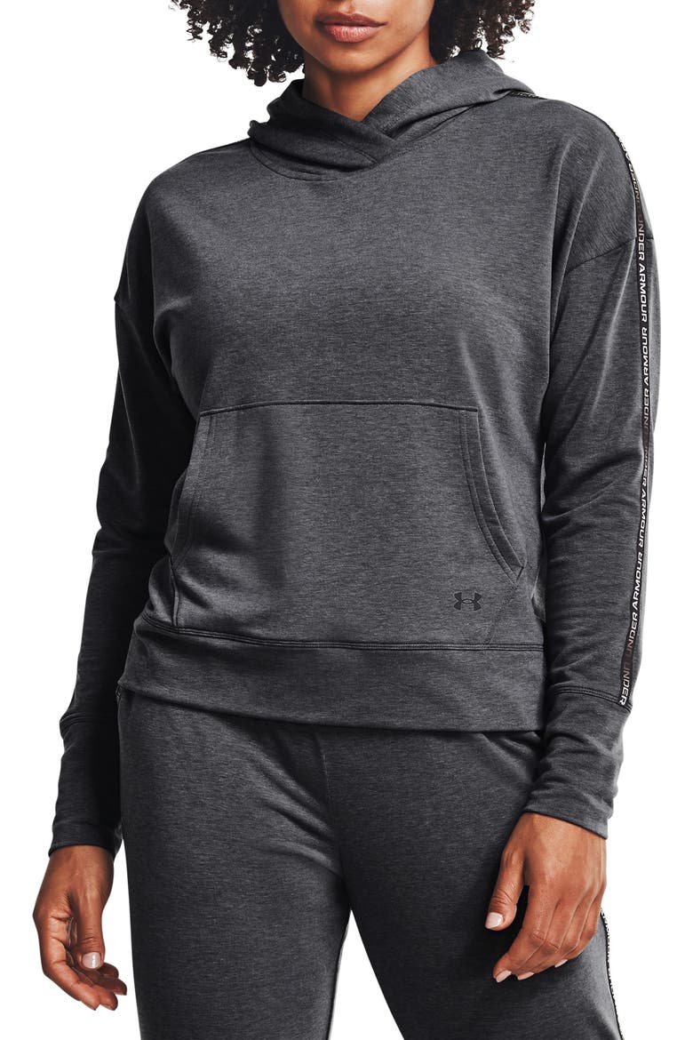 Rival Terry Taped Hoodie, Main, color, JET GRAY / MOD GRAY / BLACK