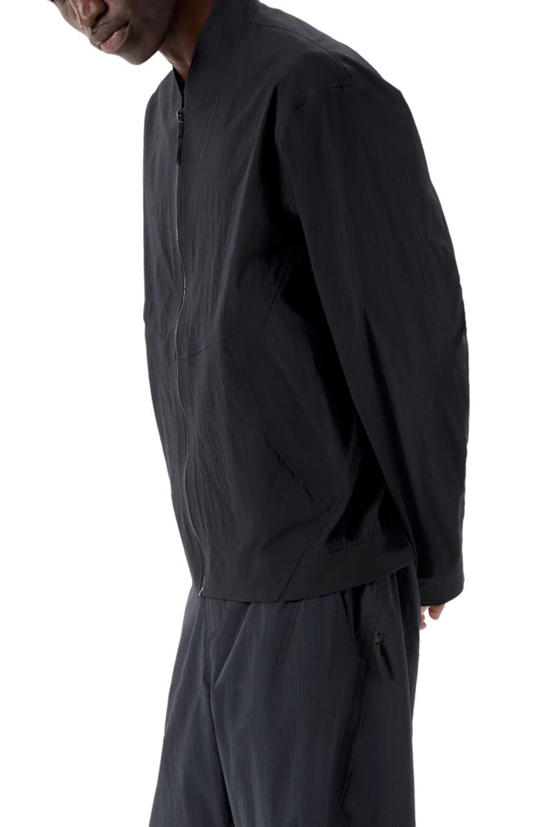 Veilance Diode Stretch Nylon Bomber Jacket, Alternate, color, Black