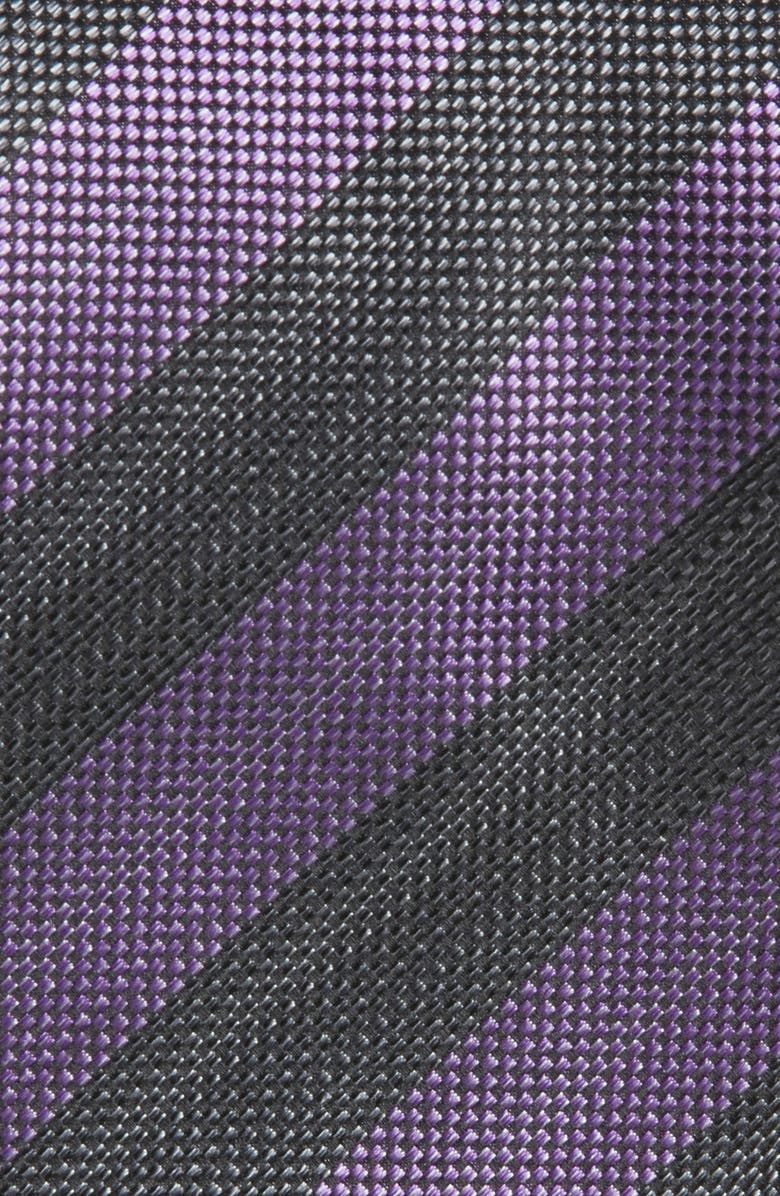 Nordstrom Stripe Silk Tie, Alternate, color, Purple