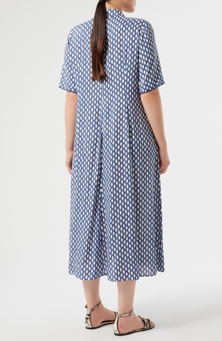 Marina Rinaldi Ranch Geo Print Shirtdress, Alternate, color, White