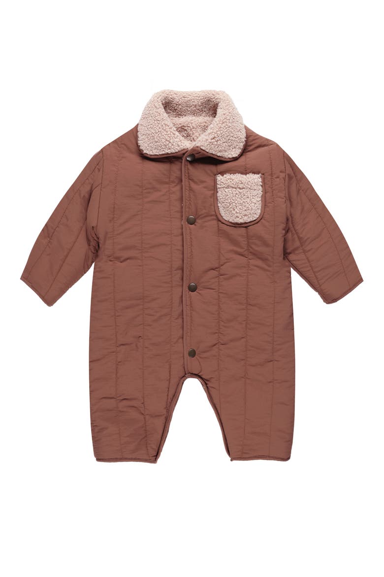 Reversible Faux Shearling Jumpsuit, Alternate, color, BLUSH