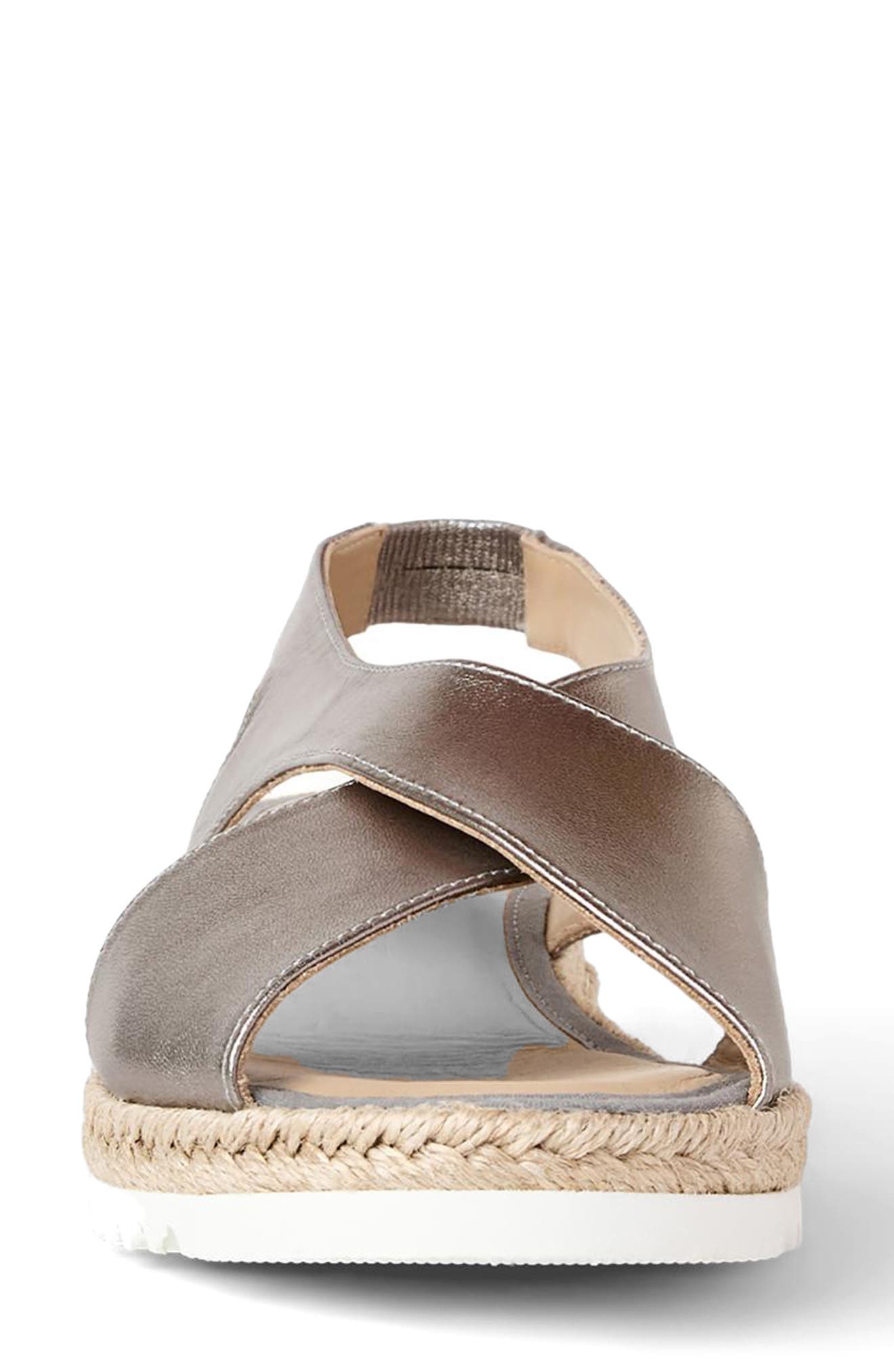 Aquatalia Adelina Weatherproof Slingback Espadrille Platform Wedge Sandal, Alternate, color, 