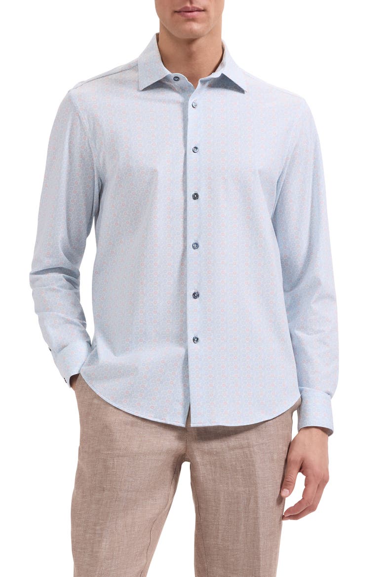 James OoohCotton® Button-Up Shirt, Main, color, ICE