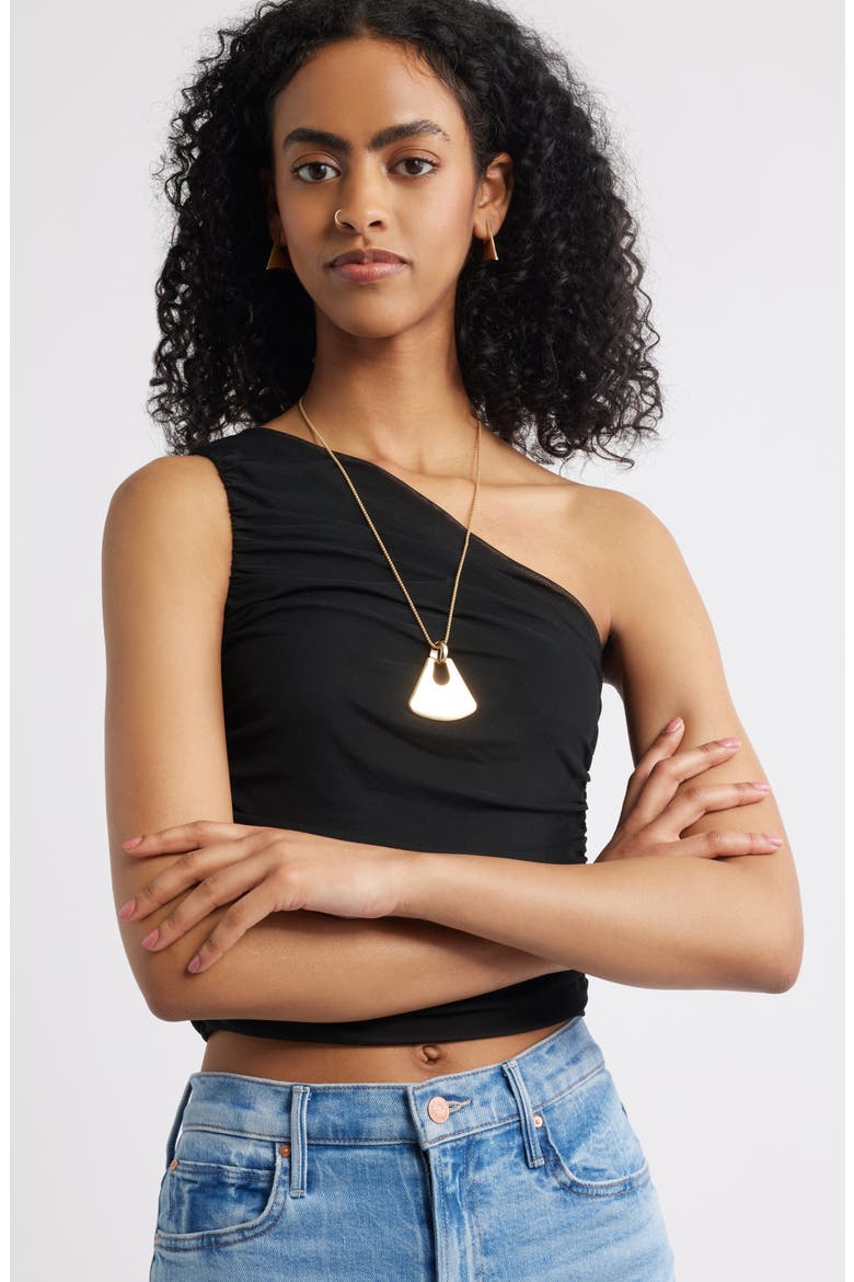Curved Charm Pendant Necklace, Alternate, color, GOLD