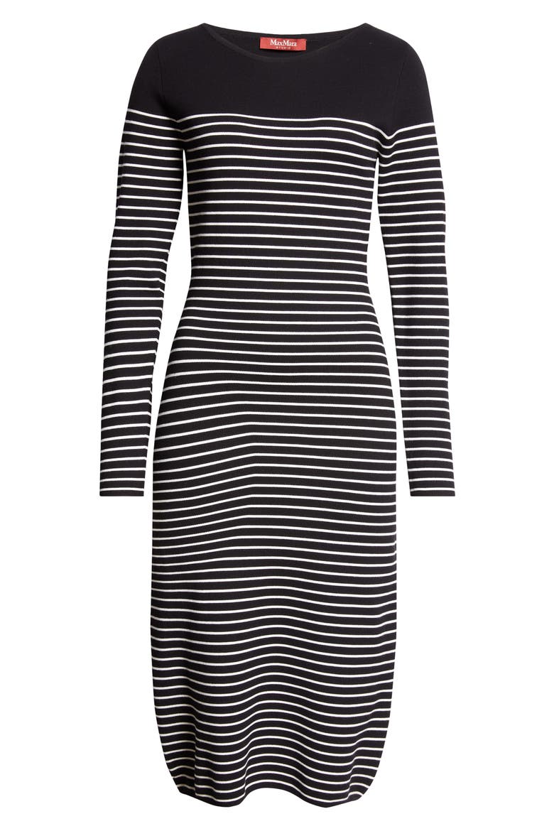 Flipper Stripe Long Sleeve Midi Sweater Dress, Alternate, color, NAVY