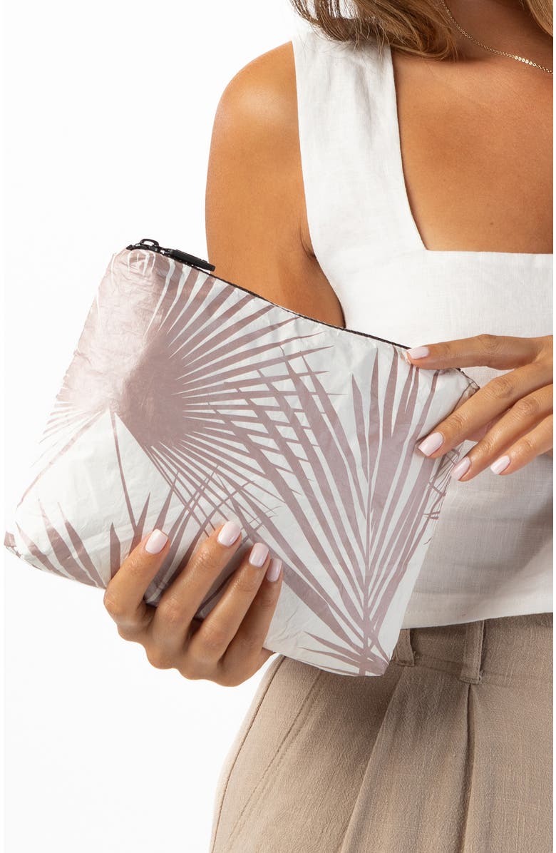 Aloha Collection Day Palms Small Pouch, Alternate, color, Rose