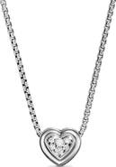 David Yurman Diamond Puffy Heart Pendant Necklace