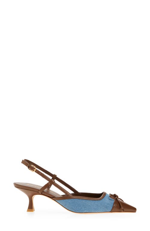 Stuart Weitzman Kitty Slingback 50 Pump In Washed/coffee