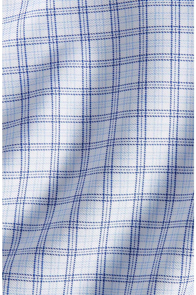 Regular Fit Check Print Cotton Twill Dress Shirt, Alternate, color, BLUE/ SKY