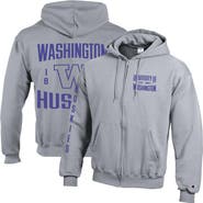 Champion Men's Champion Heather Gray Washington Huskies Varsity Powerblend Full-Zip Fleece Hoodie