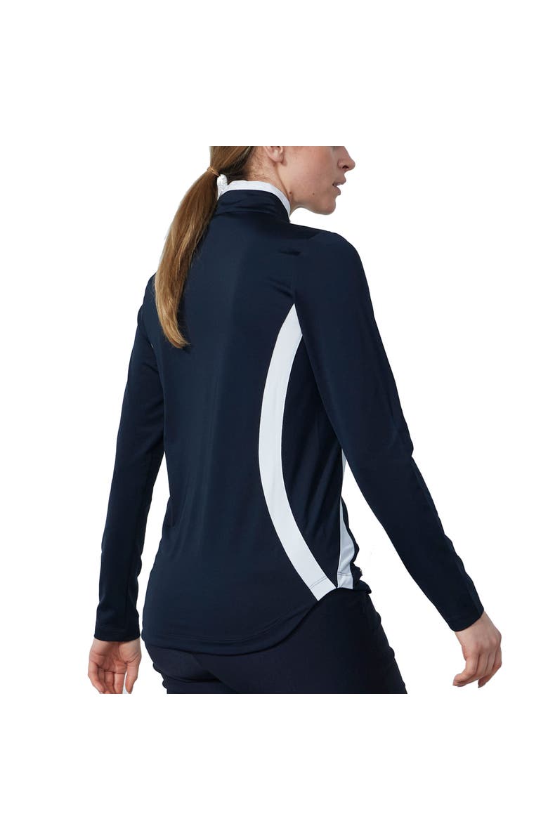 Daily Sports Vichy Long Sleeve Half Neck Womens Golf Shirt, Alternate, color, Navy