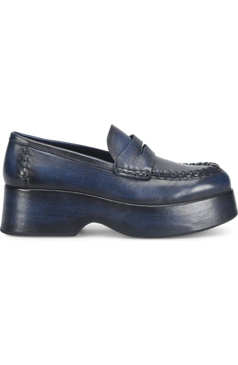 Kork-Ease<sup>®</sup> Pixie Platform Penny Loafer, Alternate, color, Navy Leather
