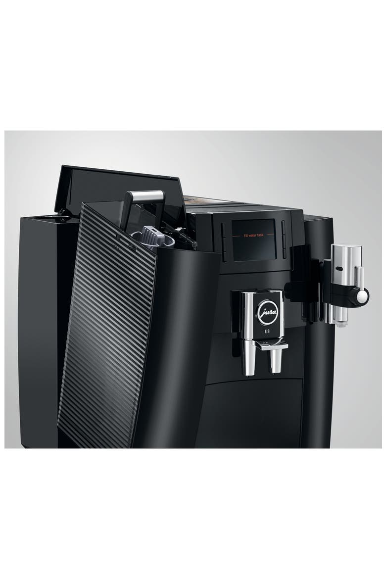 E8 Automatic Coffee Machine, Alternate, color, PIANO BLACK
