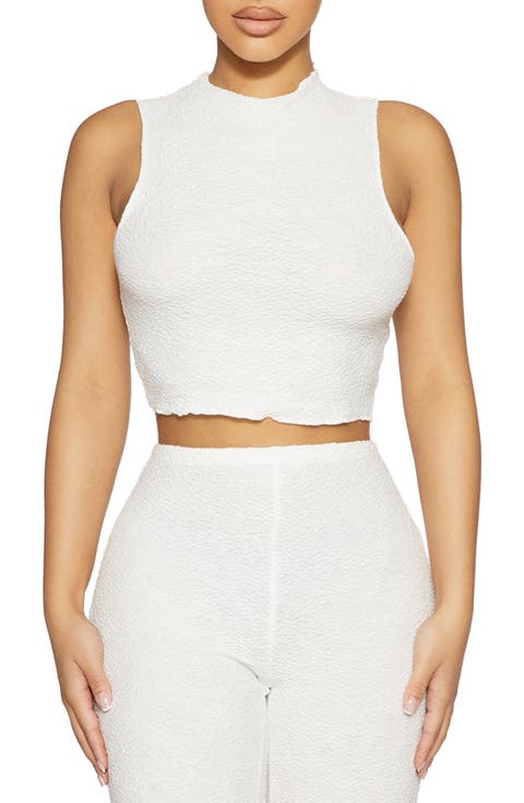 Mock Neck Crop Top