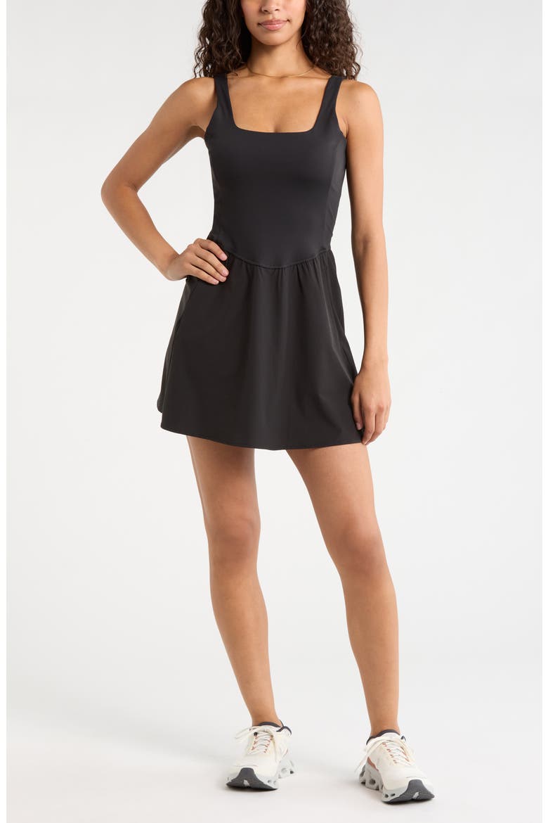 Effortless Short Dress, Main, color, BLACK