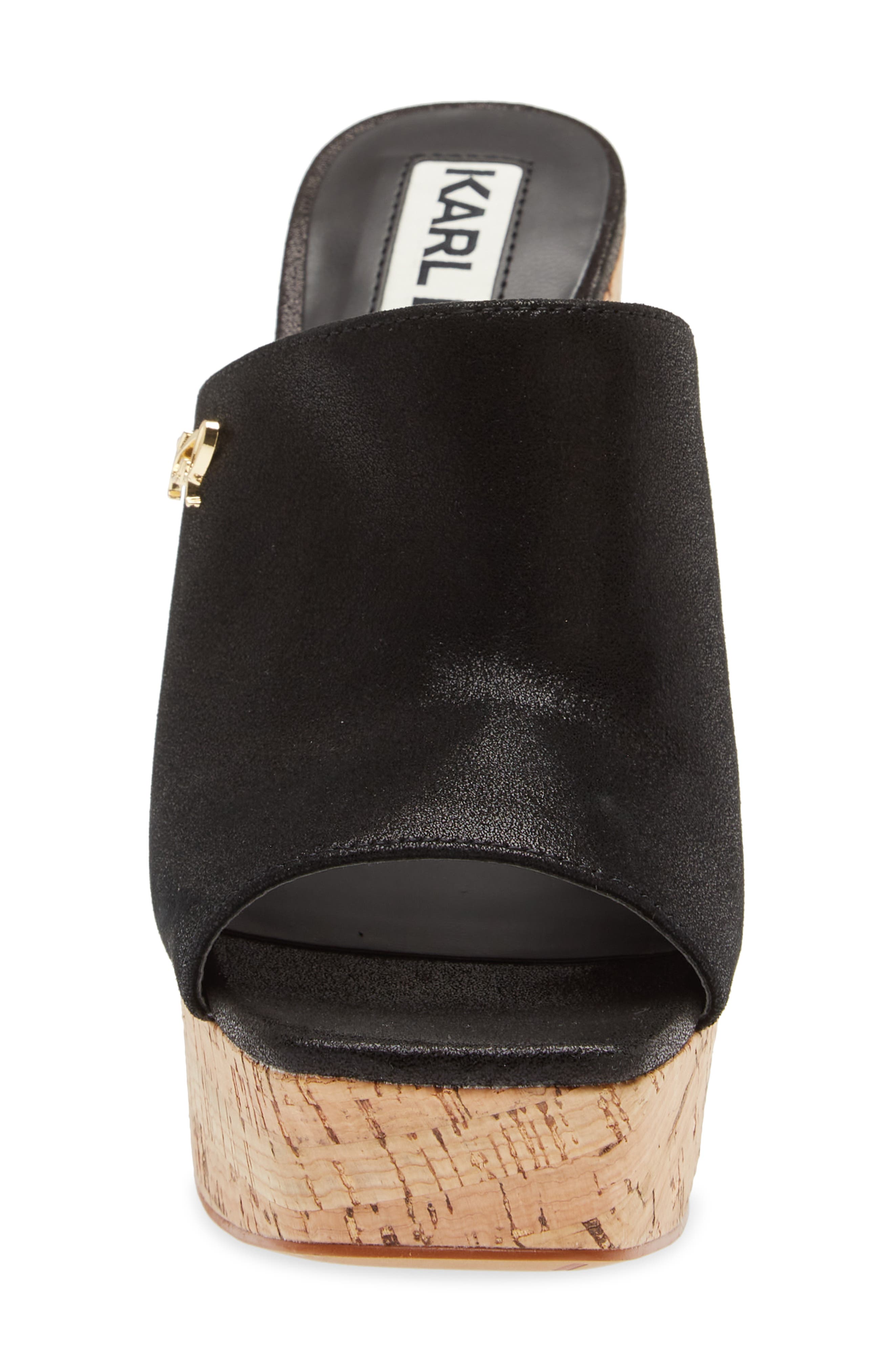 KARL LAGERFELD PARIS Hensley Platform Sandal, Alternate, color, Black