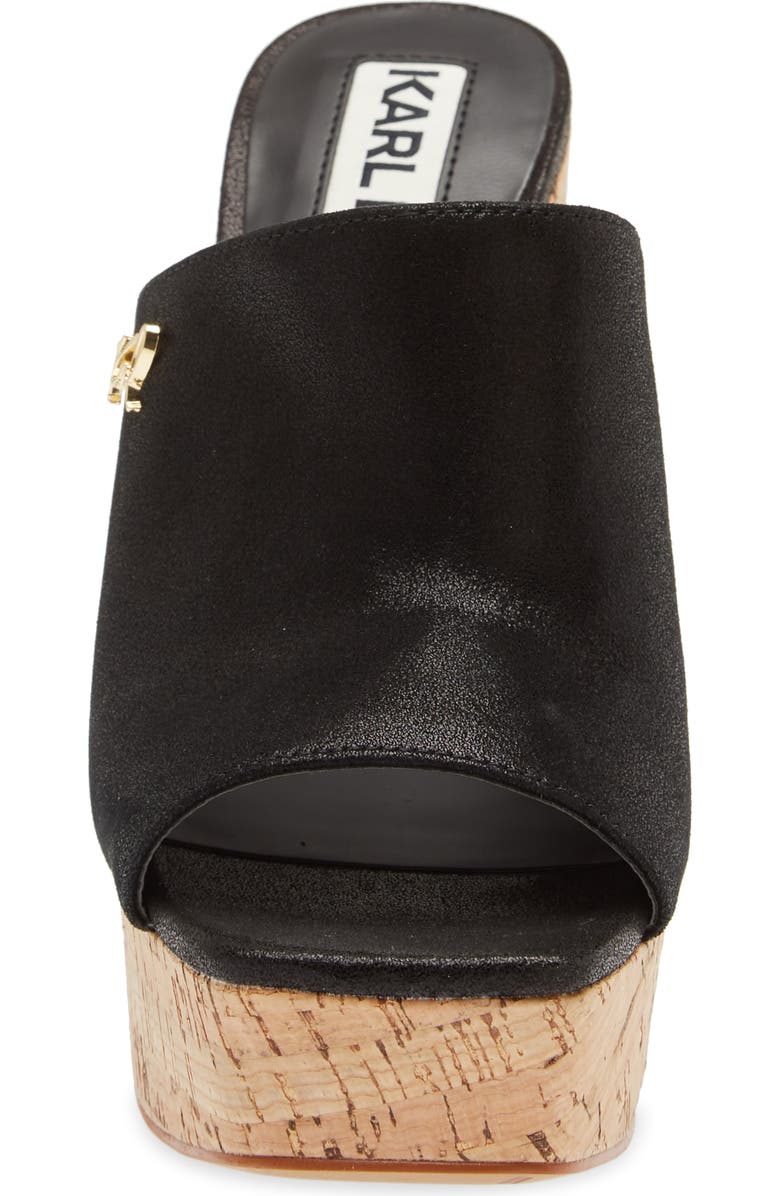 KARL LAGERFELD PARIS Hensley Platform Sandal, Alternate, color, Black