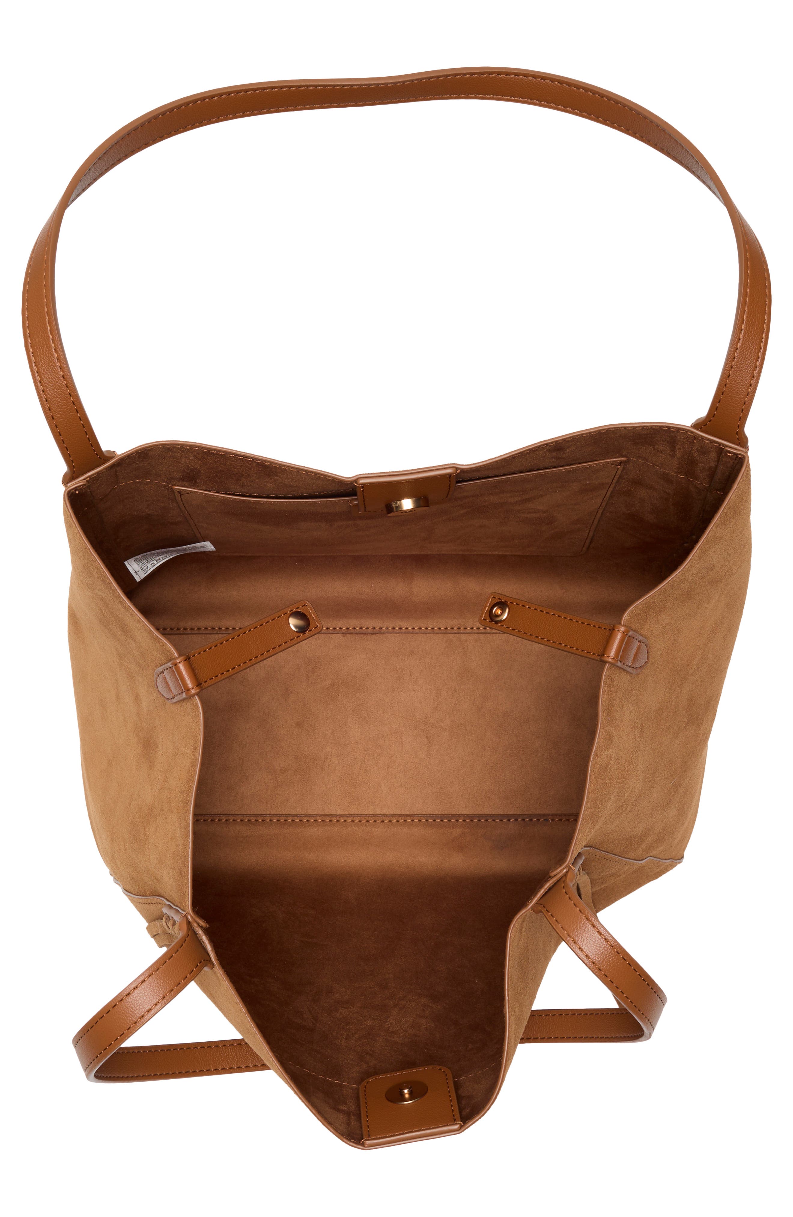 Sam Edelman Hellen Suede Tote Bag, Alternate, color, Caramel