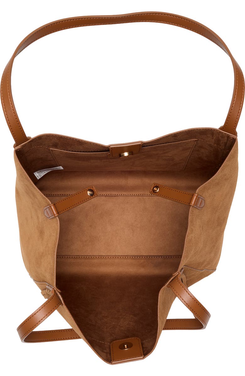 Sam Edelman Hellen Suede Tote Bag, Alternate, color, Caramel