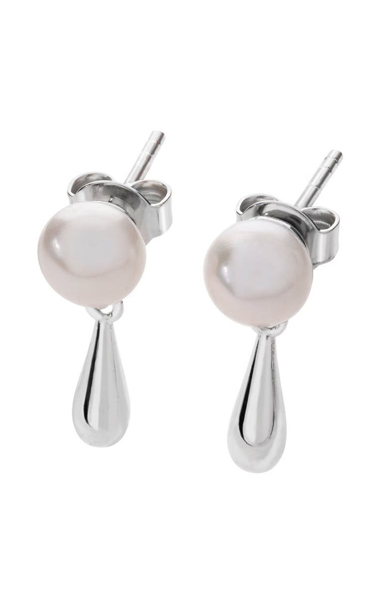 Lucy Quartermaine Royal Pearl Earrings, Main, color, Sterling Silver