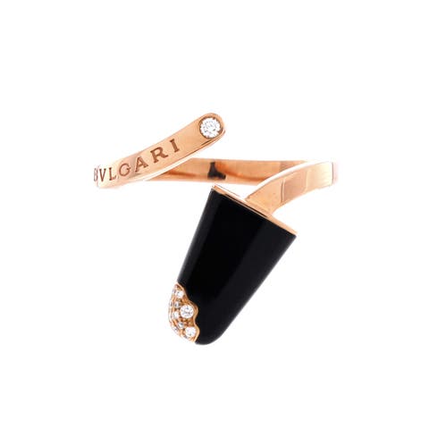 Gelati Ring 18K Rose Gold with Onyx and Diamonds