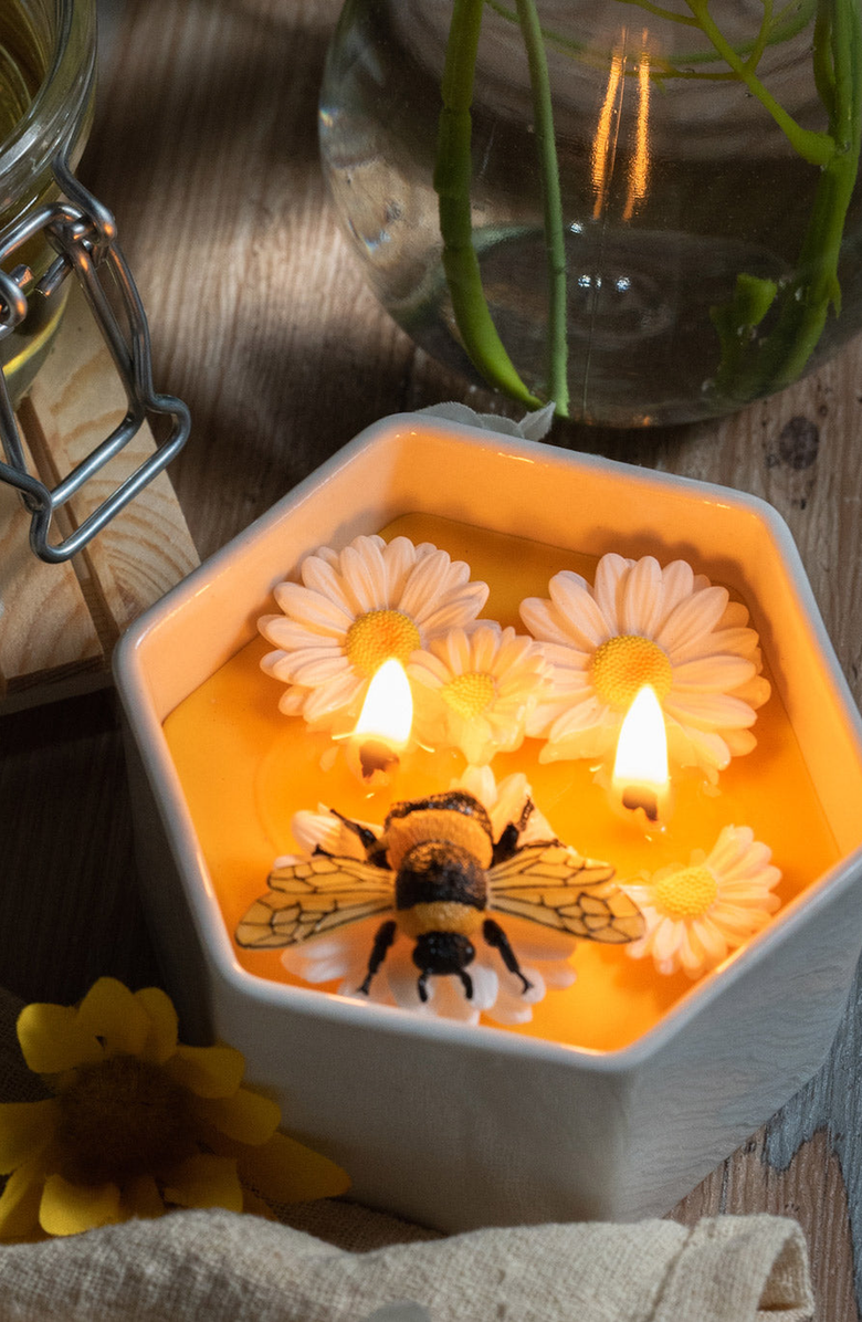 Southlake gifts Honey Milk Bowl Scented Candle, Alternate, color, Yellow Wax / White Bowl