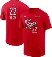 Nike Men's Nike A'ja Wilson Red Las Vegas Aces Name & Number Rebel Edition T-Shirt